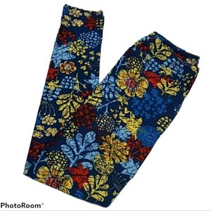 LuLaRoe Leaf Print Leggings OS One Size